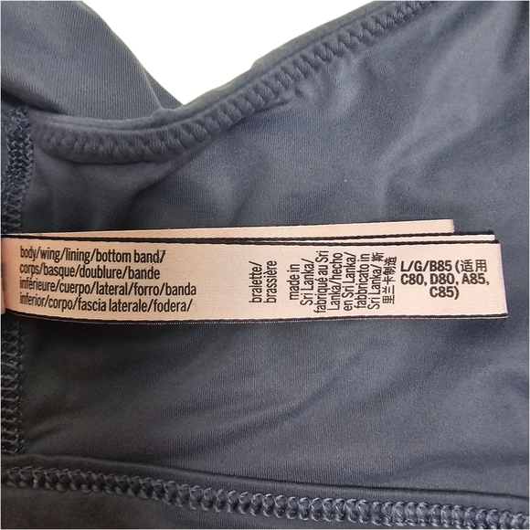 Victoria's Secret Gray Plunge Bralette Unpadded Soft Large - Picture 5 of 7